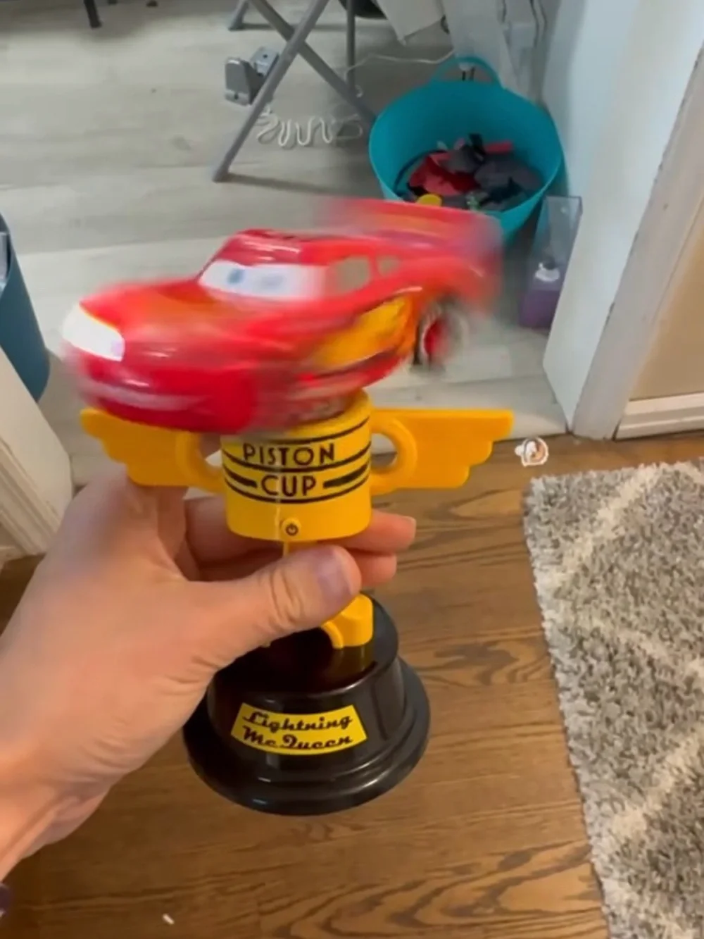 Disney Parks Cars Lightning McQueen Piston Cup Spinning Light & Sound Trophy